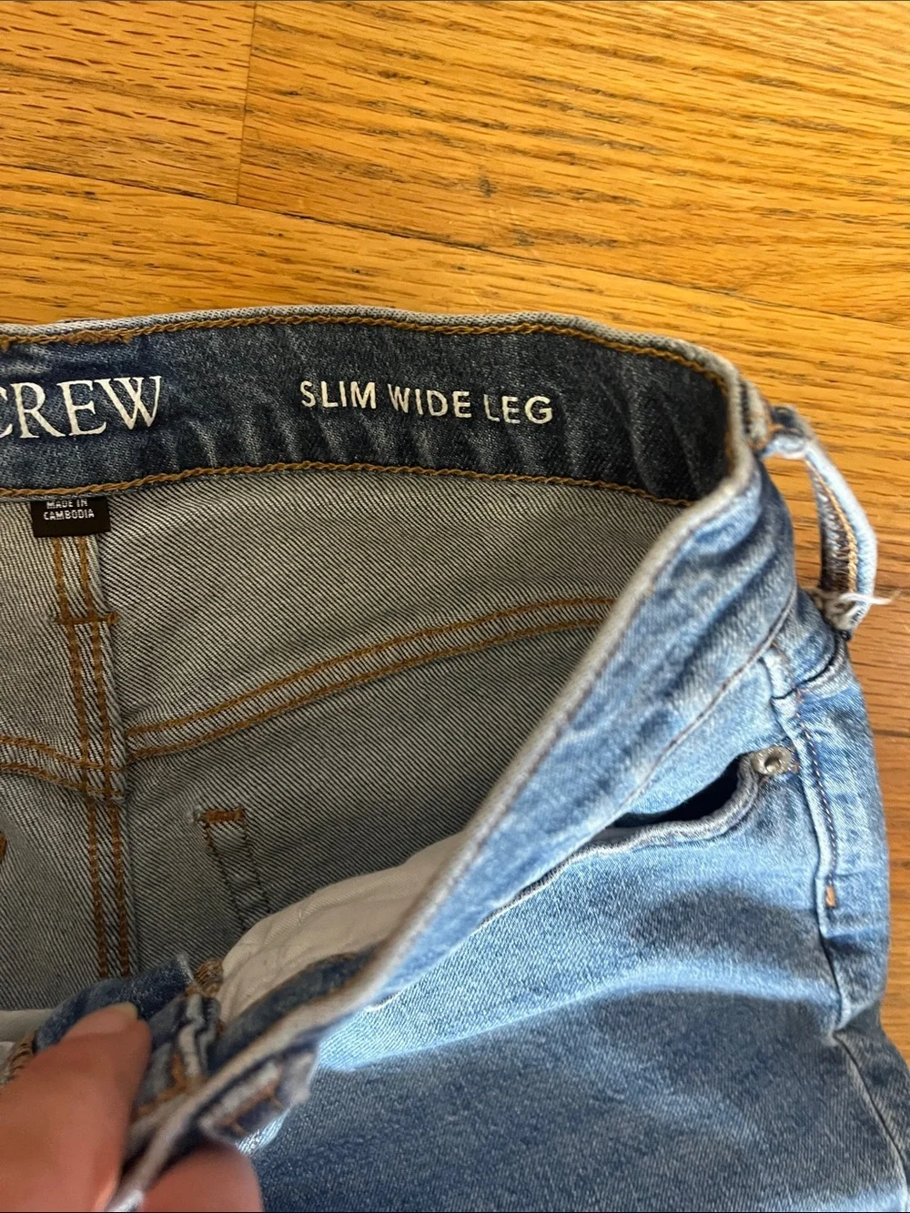 J crew slim wide leg jeans 26 frayed hem ankle